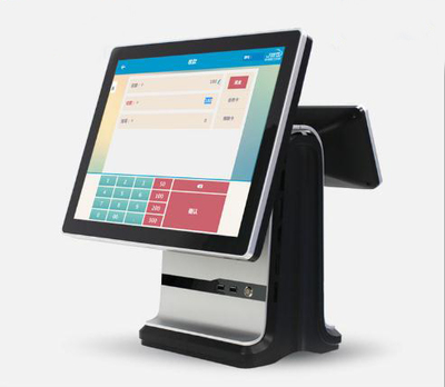I8雙屏收銀機一體機觸摸屏收款機火鍋餐飲奶茶收銀系統內置打印